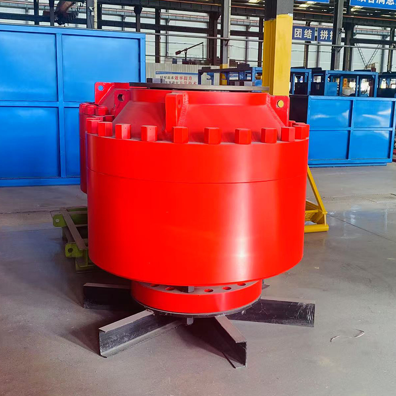 Spherical and taper annular BOP structure with rubber packing element