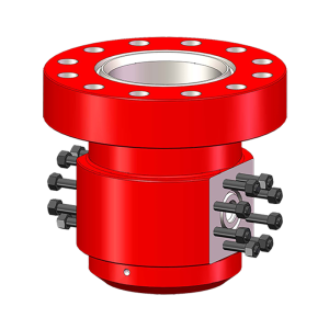 API 6A casing head for oil and gas wellheads with casing suspension, annulus outlets and BOP stack interface