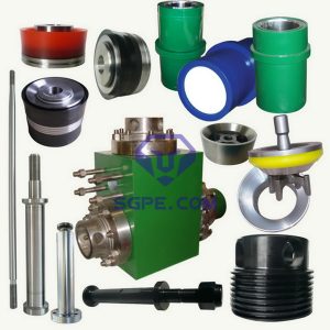 Mud pump spare parts including liners, pistons, valves, seats, fluid end parts and power end components for oilfield drilling pumps