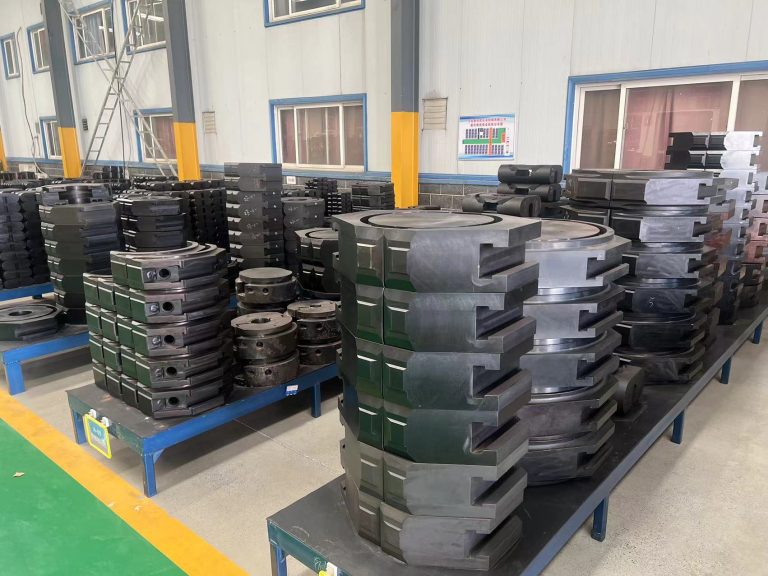 API 16A Ram BOP spare parts including pipe ram packers, VBR parts, blind shear rams, bonnet seals and hydraulic operator repair kits for surface BOP maintenance.